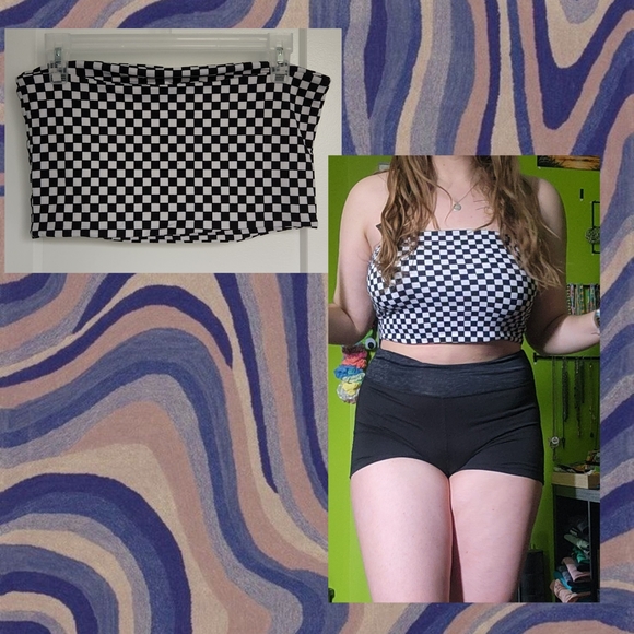 Checkered Tube Top - Picture 2 of 2